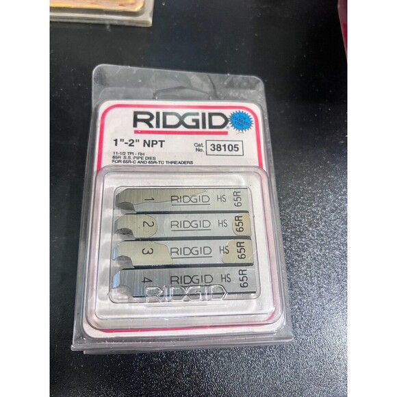 RIDGID 1"- 2" NPT Alloy Steel Pipe Dies 38105 1 pack - Picture 1 of 3